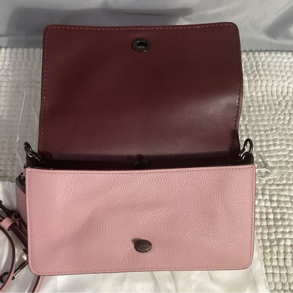 Coach Disney Daisy Duck Motif Dinky Pink Leather Crossbody Bag NEW Duster Includ - Picture 13 of 16